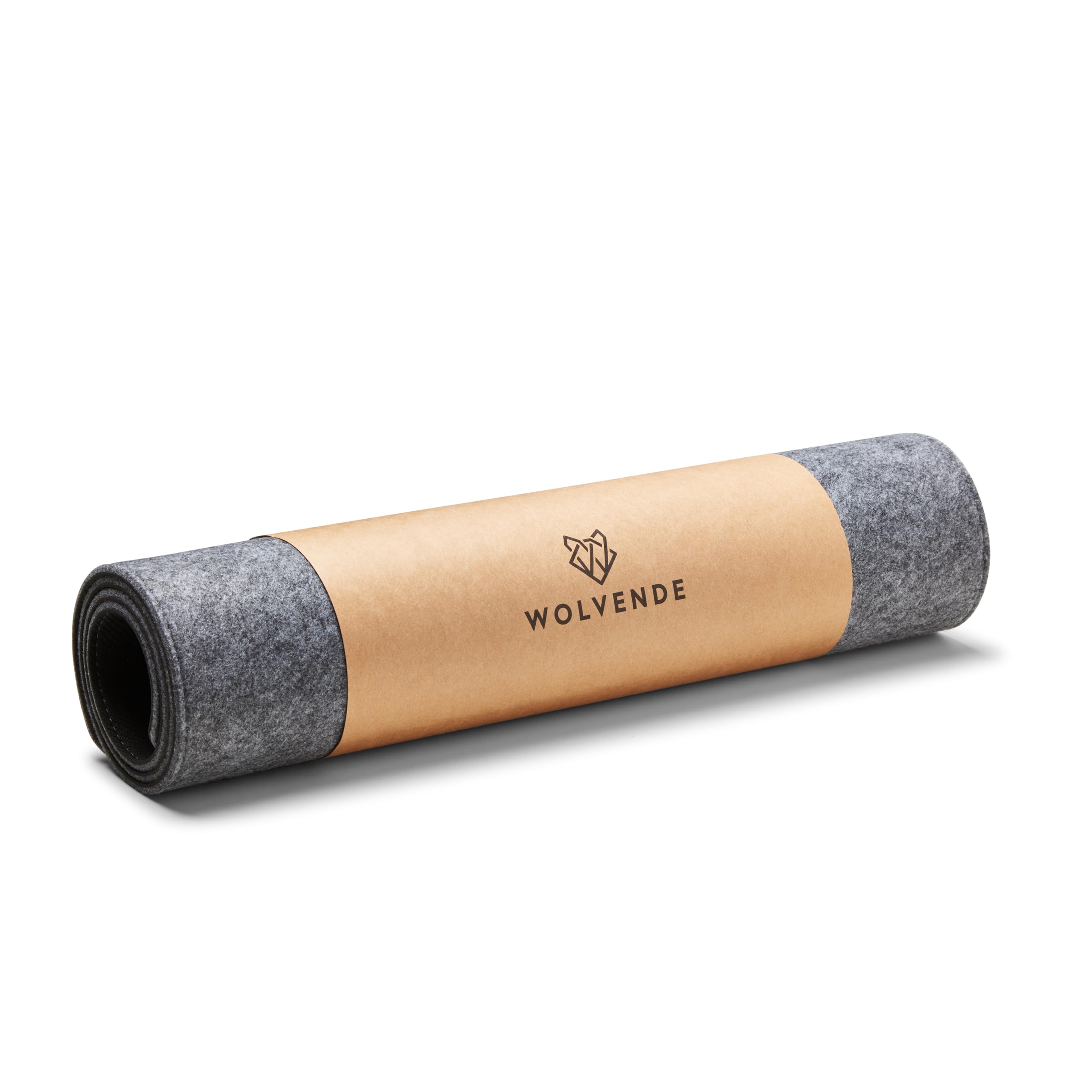 Wolvende Premium Felt Desk Mat | Medium 30cm x 90cm | Multifunctional Desk Pad for Home Office | Mid Grey