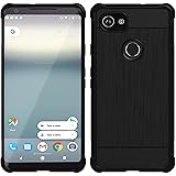 Google Pixel 2 XL Case, MicroP Soft TPU Brushed Anti-fingerprint Full-body Protective Phone Case Cover For Google Pixel XL 2 / Google Pixel 2 XL (Black Brushed TPU)