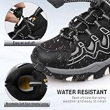 UOVO Boys Trainers Low-Top Waterproof Kids Walking Shoes UK 4 Black Silver view 3