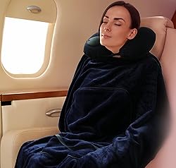 Travel Blanket and Pillow Set - Portable Inflatable