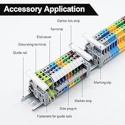 GUETNEU 20Pcs ZB6 Blank Terminal Marker Strip, DIN