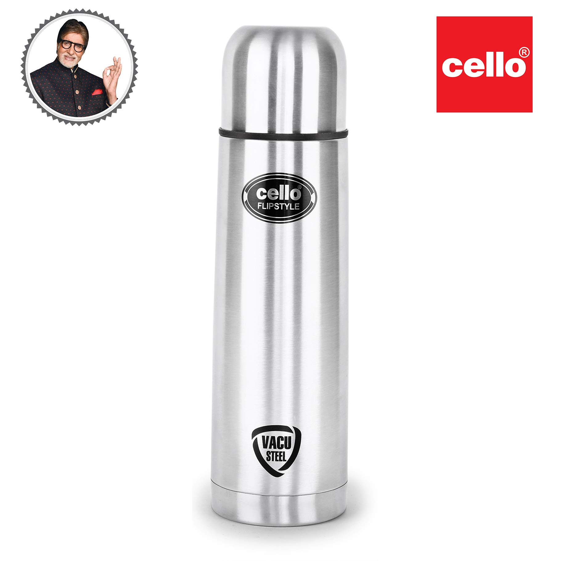cello lifestyle stainless steel flask 500ml