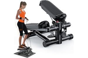 KitGody Mini Steppers for Exercise, Stair Stepper 330 lb Capacity, Workout Stepper Machine for Exercise at Home, Step Machine with Resistance Bands