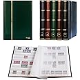 Prophila stockbook Stamp Album (New) 60 White Sides, Padded Green Cover