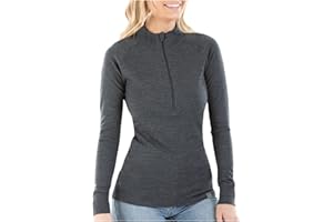 MERIWOOL Womens Base Layer 100% Merino Wool Midweight 250g Half Zip Sweater for Women