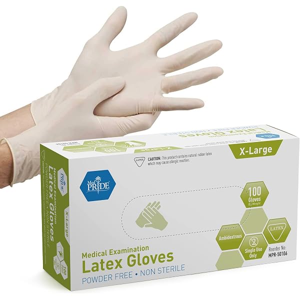 PDR Latex Powdered Smooth Lサイズ 100枚9箱/歯科 Amazon.com: MED PRIDE Medical Latex Examination Gloves (X-Large