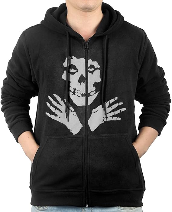 Misfits Rock Band Tv Casualty Men's Full Zipper Heavyweight Hoodie