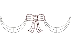 Northlight 3-Piece Lighted Bow and Swag Christmas Decoration, 17", Red