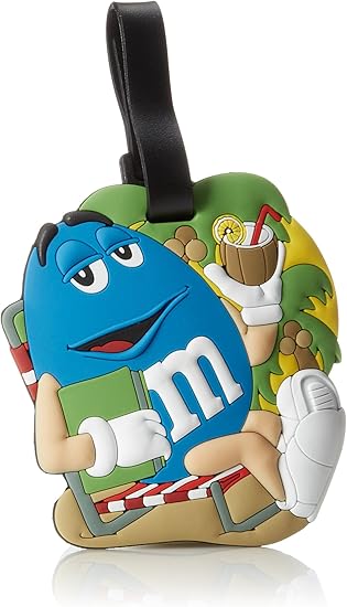 blue luggage tag
