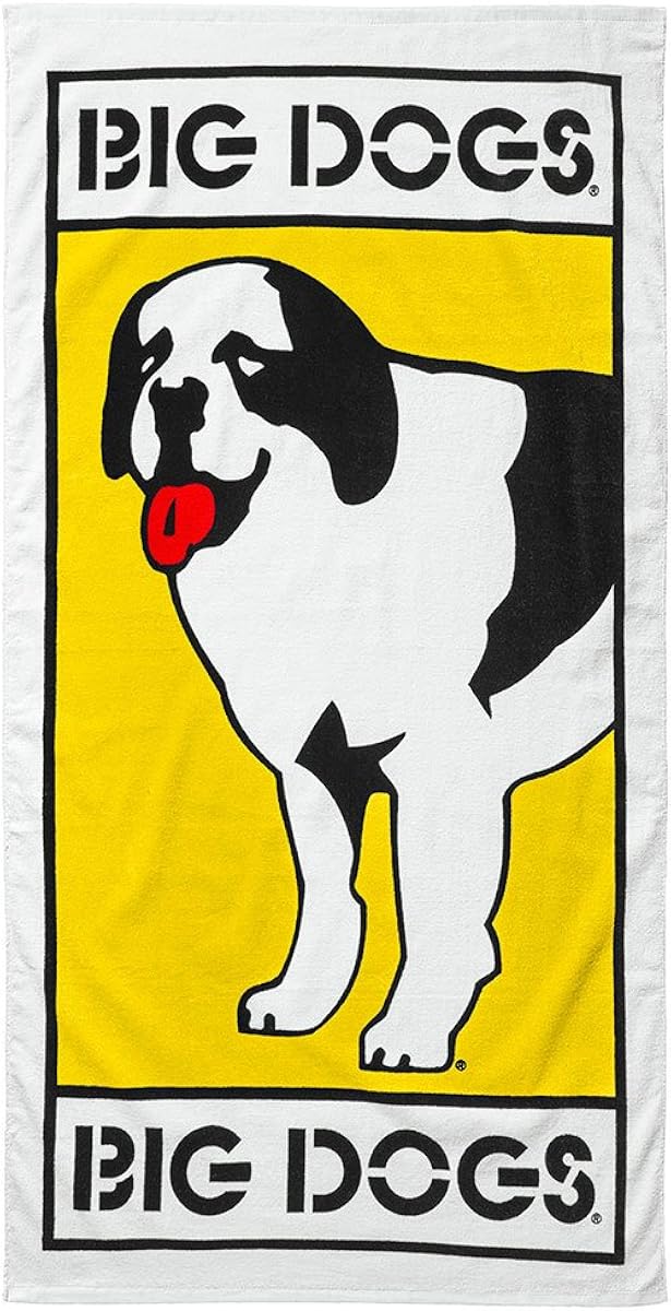 Big Dogs Rad Dog Towel One Size Yellow Clothing