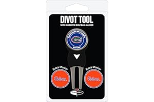 Team Golf NCAA Divot Tool with 3 Golf Ball Markers Pack, Markers are Removable Magnetic Double-Sided Enamel