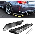Kutyun 2PCS Car Rear Bumper Guard Diffuser Splitter, Rear Bumper Lip Body Kit with Bolts, Universal Anti Scratch Wrap Angle Protector for Side Fender Skirt Lip (Carbon Fiber)