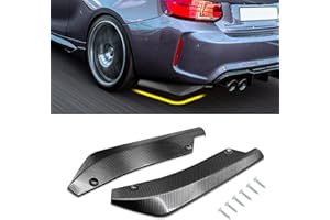 Wedcool 2PCS Car Rear Bumper Guard Diffuser Splitter, Rear Bumper Lip Body Kit with Bolts, Universal Anti Scratch Wrap Angle 