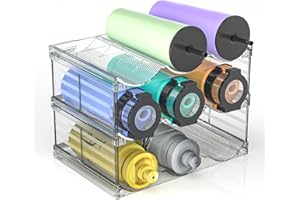 Hyperzoo Water Bottle Organizer, Stackable Water Bottle Holder, Plastic Wine Racks for Kitchen Cabinets, Pantry, Fridge, Water Bottle Storage for Wine/Drink/Can/Tumbler Cup Stand Organizer, 3 Pack