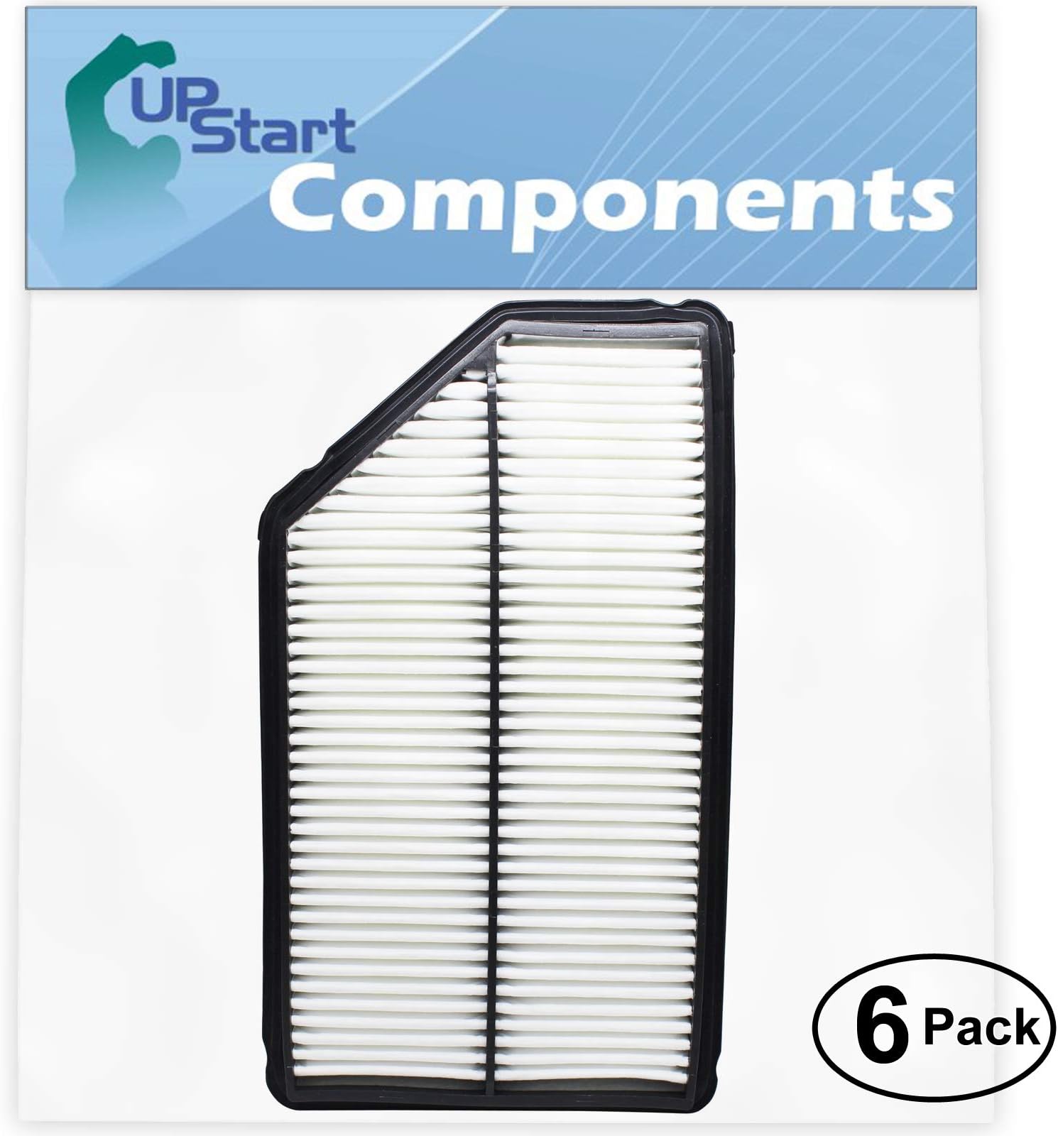 6-Pack Replacement Engine Air Filter 17220-PDJ-J00, 17220-PGK-A00, 17220-RDJ-J00 for Honda, Acura - Compatible with 2005 Honda Pilot, 2006 Honda Pilot, 2008 Honda Pilot, 2003 Honda Pilot