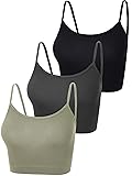 3 Pcs Crop Camisole Top Spaghetti Strap Tank