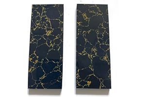 CUEFITS 2pcs 35mmx90mmx5mm Black Reconstitute Arizona Turquoise Gemstone Random Color Resin Recon Stone furniture jewelry instrument guitar pool cue Inlay Billet Sheet Material Knife Handle Blank Scales Scale