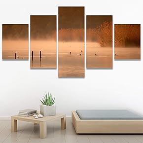 SIGNWIN 5 Panel Canvas Wall Art Modern Art...