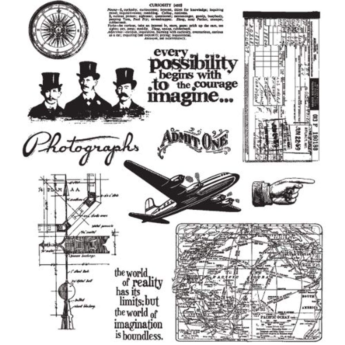 Stampers Anonymous Tim Holtz Warehouse District Stamp, Rubber, Foam
