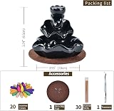 YYW Handmade Ceramic Backflow Incense Burner, Lotus Leaf Design view 6