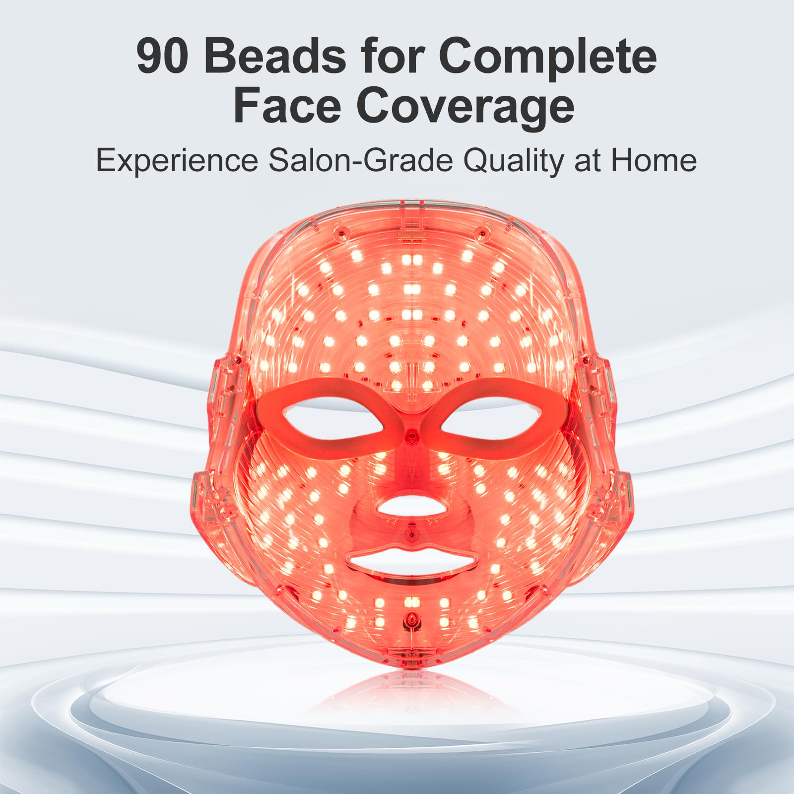 SUERBEATY Red Light Mask For Face, 7-1 Colors Red Light Face Mask, Facial Mask Skincare At Home, Cordless, Portable and Rechargeable