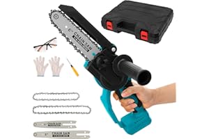 Mini Chainsaw for Makita 18V Battery, Brushless 8 Inch & 6 Inch Handheld Pruning Chainsaw with Security Lock, Cordless Portab