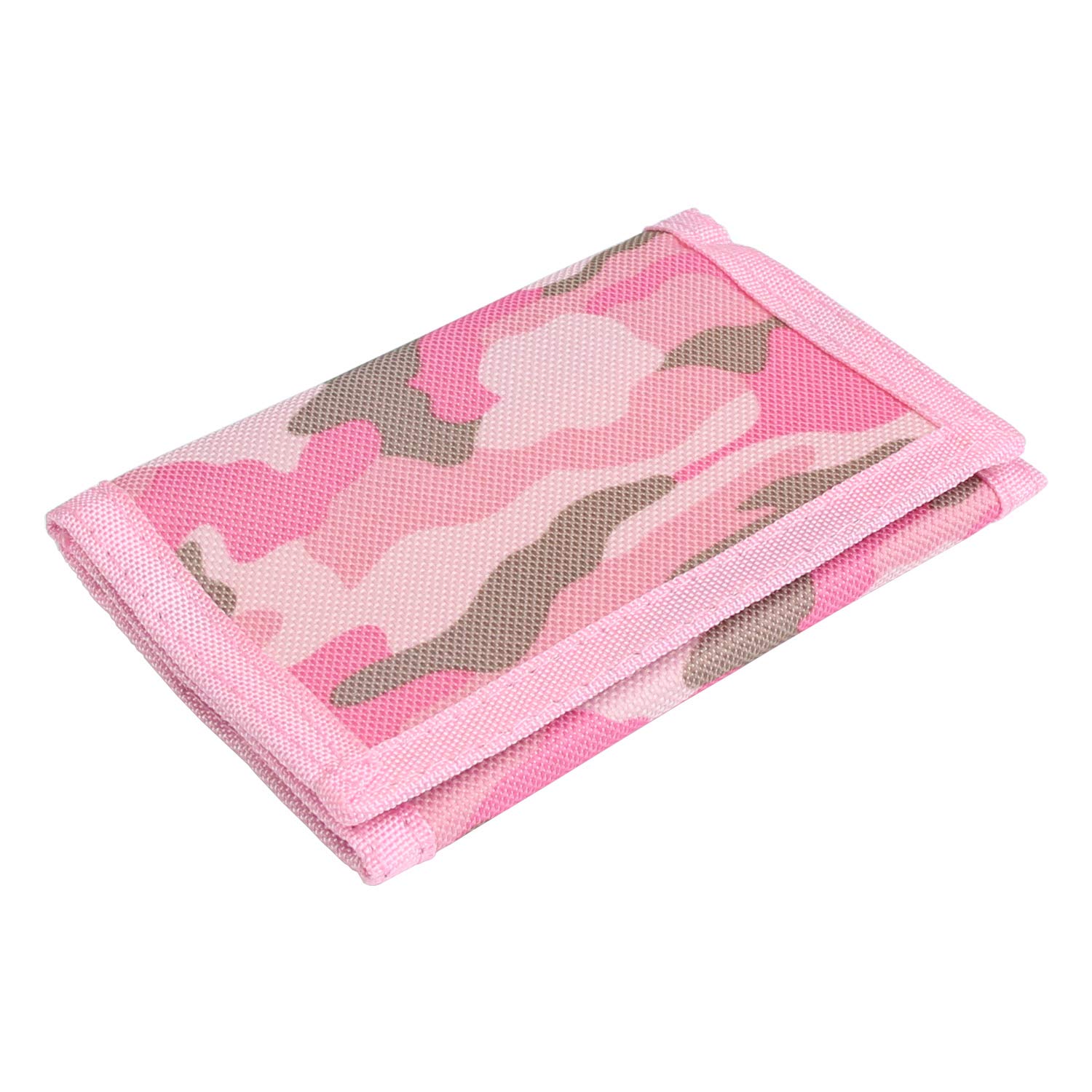 ZHONYEE RFID Slim Camouflage Wallet for Kids/Trifold Wallets for Men/Mini Trifold Coin Purse with Zipper for Kids (Pink) โ image 1
