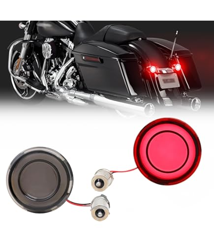 4X Bullet 1157 Front&Rear LED Turn Signal Lights With Lens Fit For Harley Dyna E