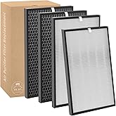 Amboseli 4-Pack 5000 Replacement Filter Compatible with AD5000 Air Puri-fier, Includes 2 Filters + 2 Activated Filters