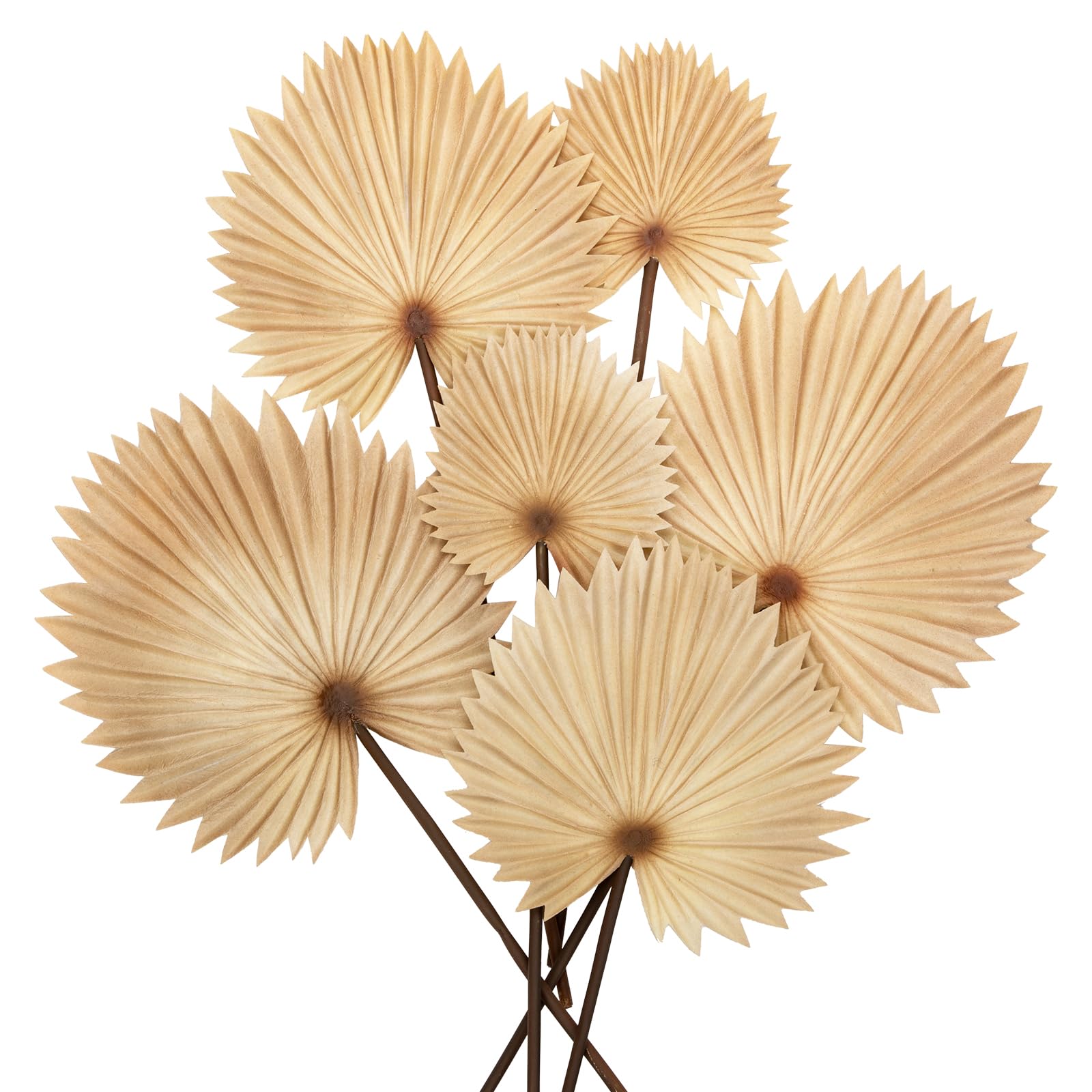 Pu Foam Sorrell Brown Artificial Palm Leaves Faux