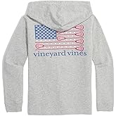 vineyard vines Boys' USA Lacrosse Flag Cotton Long-Sleeve Hoodie Tee