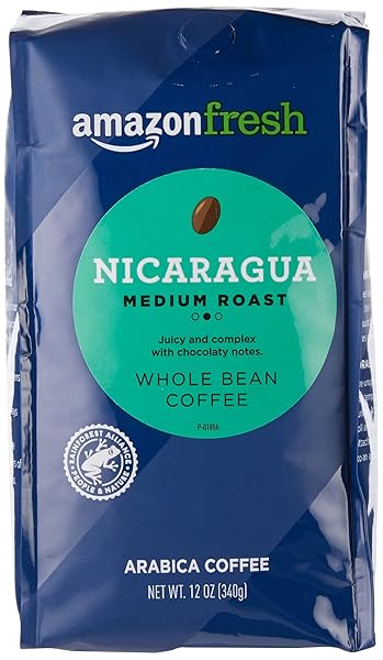 AMAZON FRESH, NICARAGUA WHOLE BEAN COFFEE, MEDIUM ROAST,...