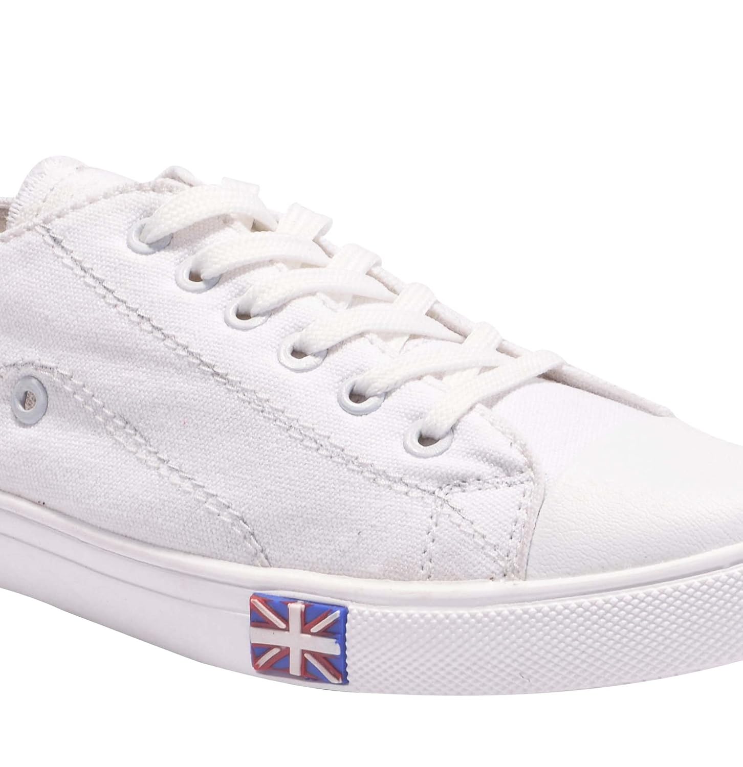 boysons canvas casual sneakers unisex shoes - white