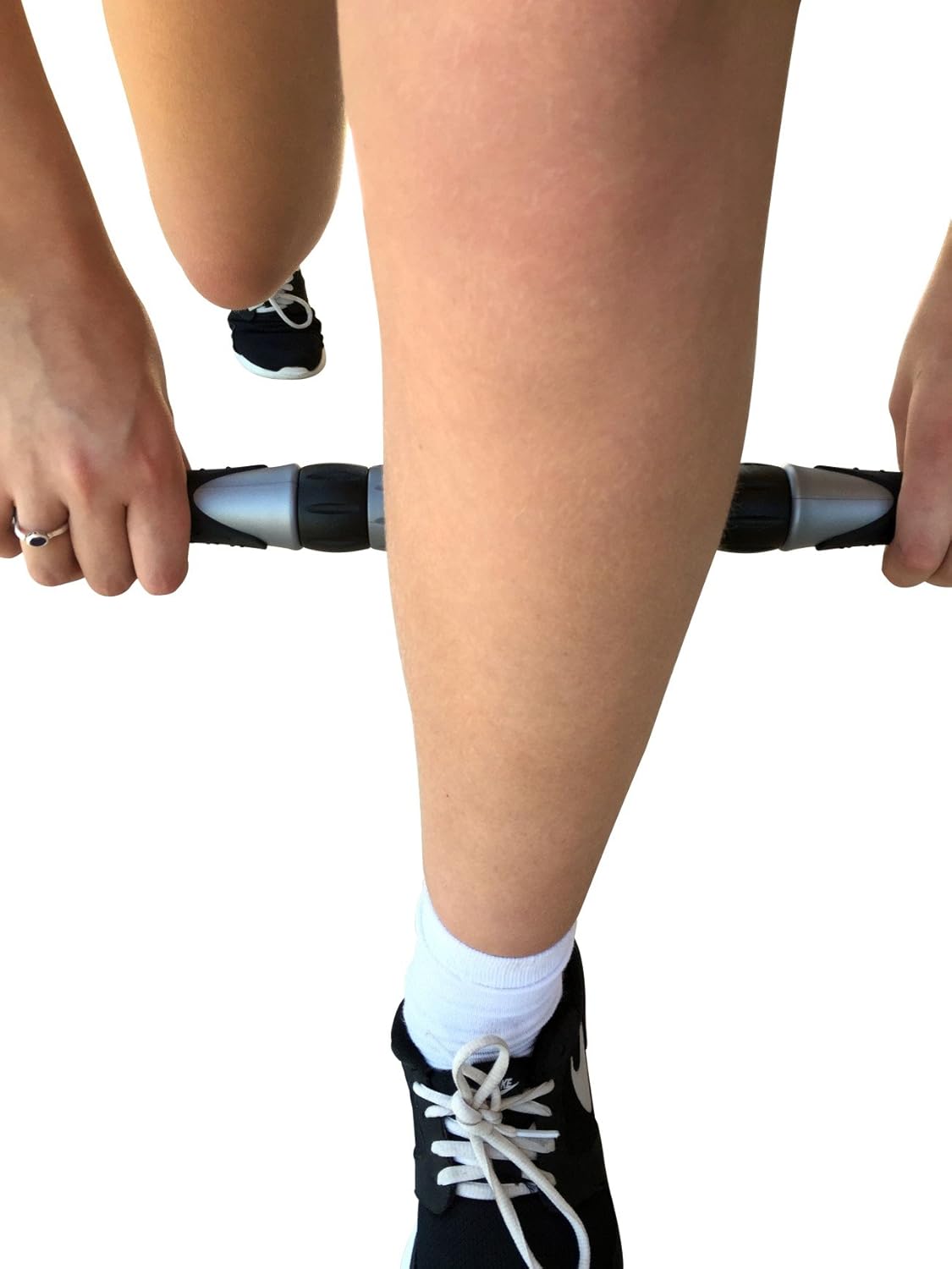 Elite Massage Roller Stick Targets Sore, Tight Leg Muscles to Prevent Cramps and Release Tension. It's Sturdy, Lightweight, Smooth Rolling and Thankfully This Lifesaver has Comfortable Handles.Silver: Sports & Outdoors