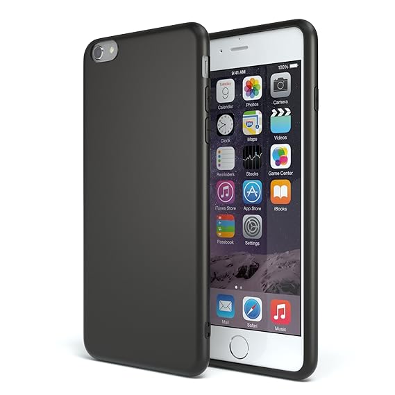 EAZY CASE Handyhülle Silikon mit Kameraschutz Apple iPhone 6 / iPhone 6S in schwarz matt, Ultra dünn, Slimcover, Silikonhülle