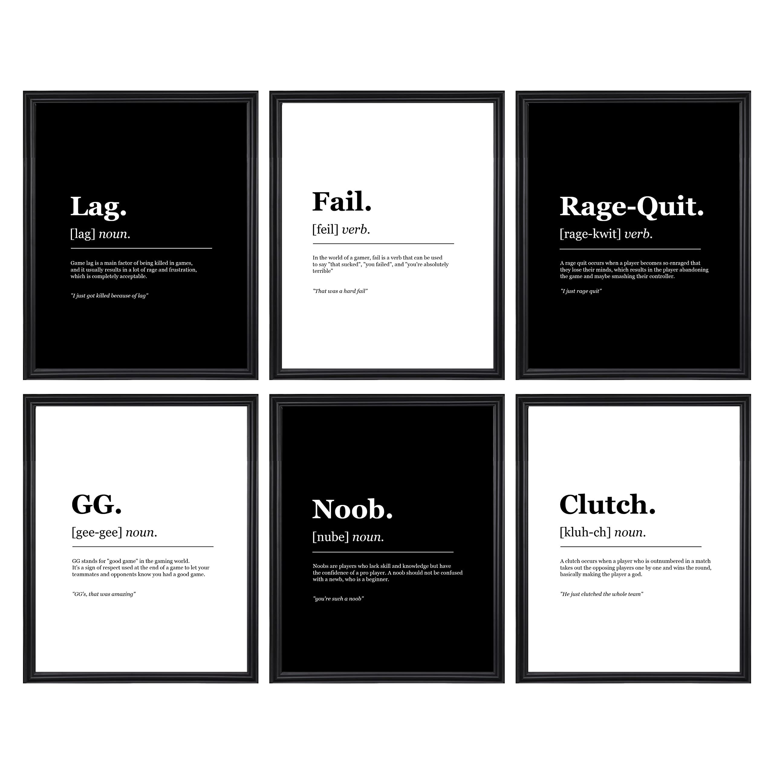 97 Decor Game Room Decor for Boys - Gamer Wall Decor, Gaming Posters Accessories, Cool Pictures Gamer Stuff for Kids Gaming Room, Video Games Wall Art Prints for Bedroom Decorations (8x10 UNFRAMED)