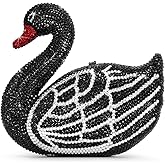 JW PEI Women's Kinsley Crystal Swan Clutch - Black