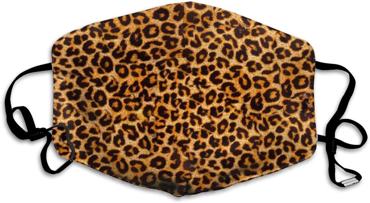 Risating Face Masks Anti-Dust Mouth Cover Fashionable Leopard Print Washable and Reusable Mask Warm Windproof for Women Men Boys Girls Kids