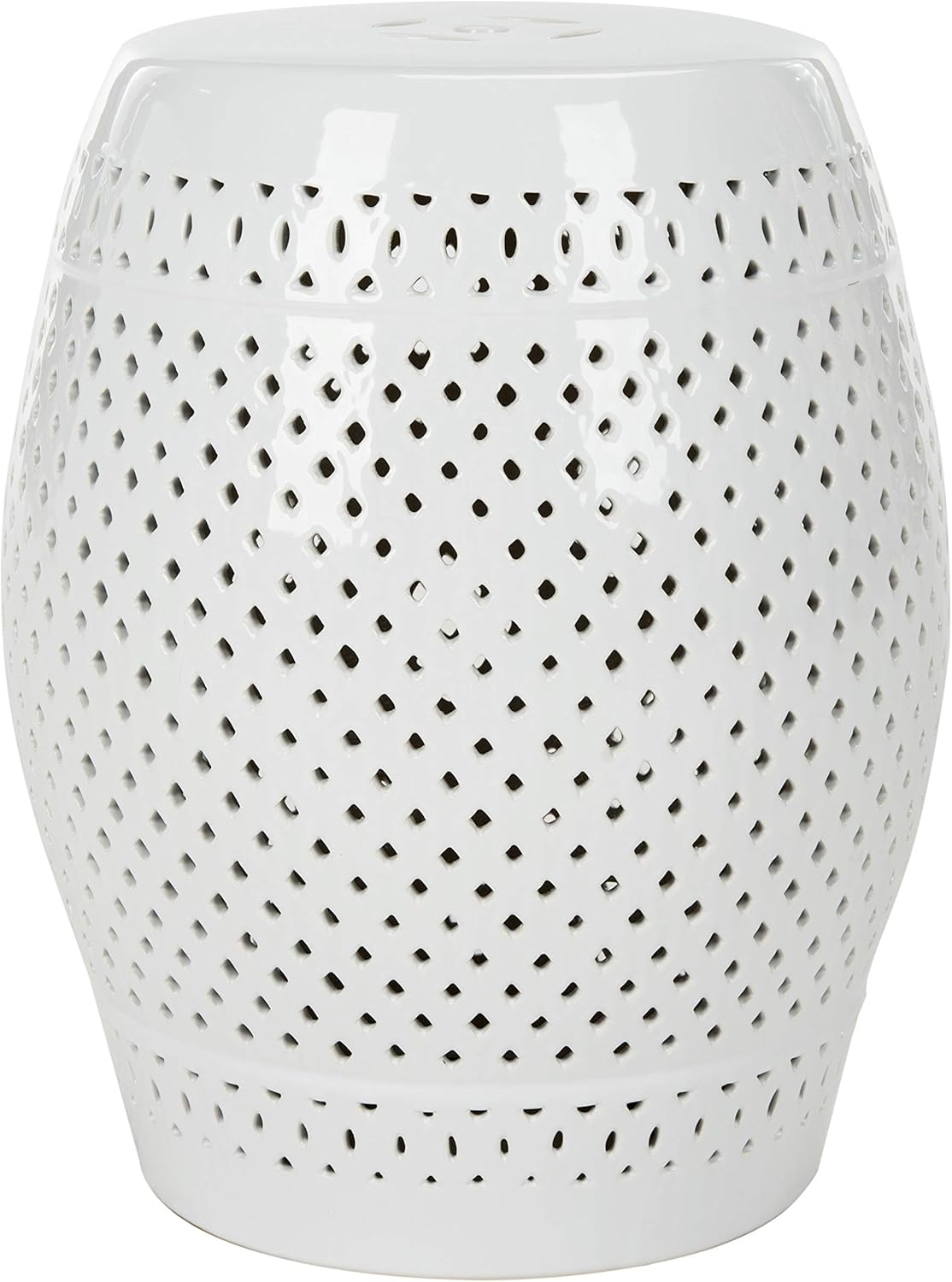 Safavieh Diamond Ceramic Decorative Garden Stool, White: Home & Kitchen