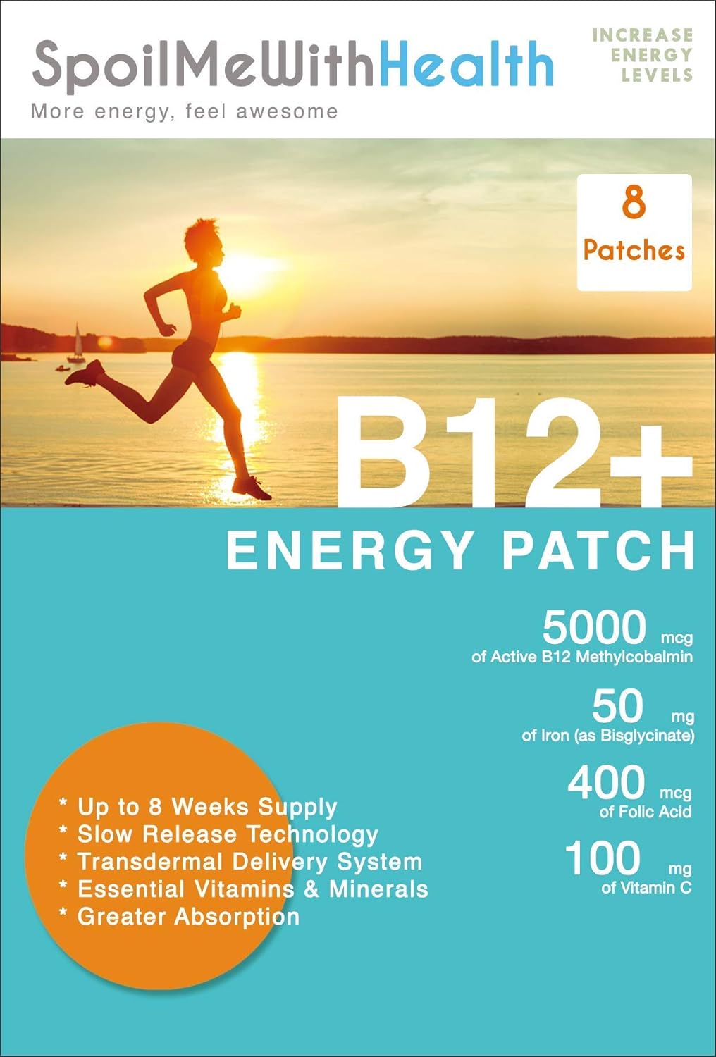 SpoilMeWith Health: B12 + Patches, 8 count (Pack of 1)