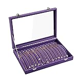 Frebeauty 15 Hooks Necklace Tray Velvet Neckalce