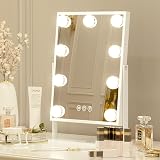 FENCHILIN Hollywood Makeup Mirror with 9 LED Bulbs & 10X Magnifier
