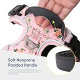 HEELE Large Dog Harness Reflective No Pull Flower Pink Size L view 5