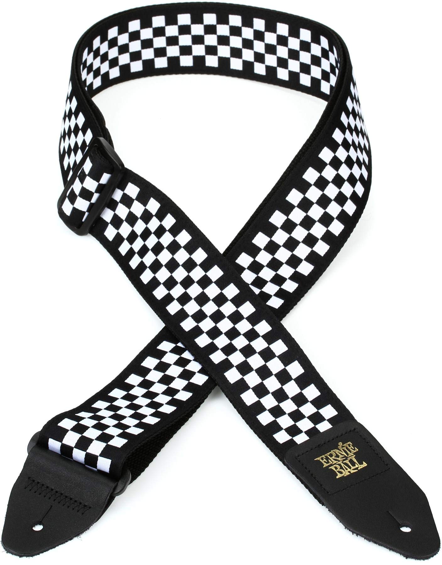 Ernie Ball Black and White Checkered Strap