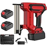 Heavy Duty Cordless Brad Nailer, Fits Straight Brad Nails Up to 1.18" | 21V Battery Powered, For Upholstery, Carpentry, Woodworking, Home DIY Tasks, Staples Not Included