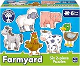 Orchard Toys Farmyard Jigsaw Puzzles Six 2-Piece Puzzles 18 Months+
