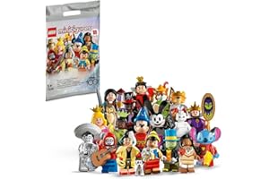 LEGO 71038 Disney Edition Minifigures 100, 1 of 18 Characters to Collect, Mickey Apprentice Sorcerer, Stitch, Mulan and More (Random Picked Unit)