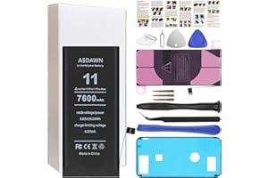 ASDAWN 7600mAh Battery for iPhone 11 (Not for 11 Pro/ 11 Pro Max), Upgraded Higher Capacity iPhone 11 Battery Replacement for A2221 A2111 A2223 with Professional Tools