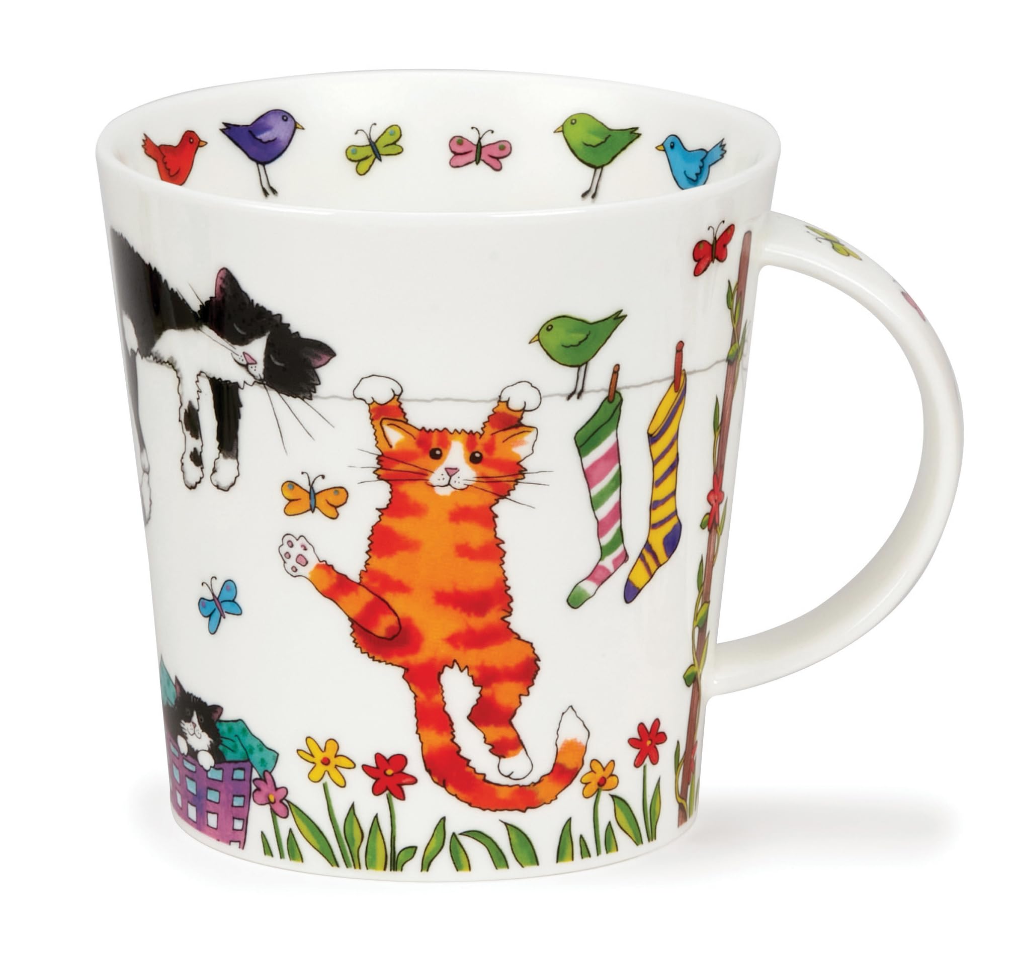 Dunoon Caingorm Fine Bone China Mug Hanging Out Cats or Dogs (CA-HANO-Cats)
