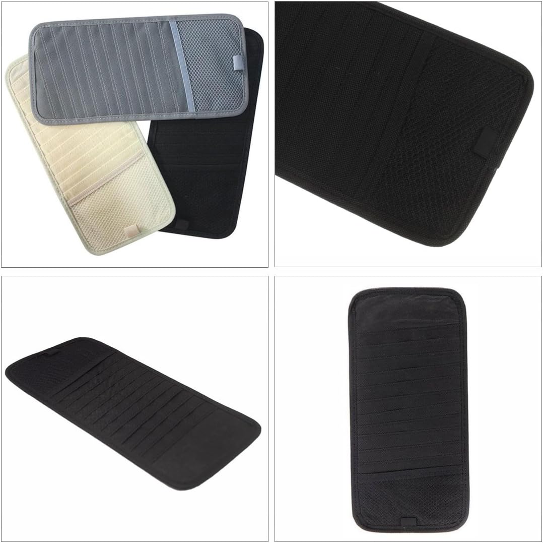 GARASANI CD/DVD Visor Holder for Car Storage Holde 12 Capacity, Black (2Pcs): Computers & Accessories